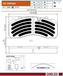 DANBLOCK set placute frana, frana disc DANBLOCK DB 2909482 (DB 2909482)