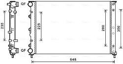 Ava Quality Cooling Radiator, racire motor AVA QUALITY COOLING AL2144