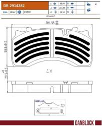 DANBLOCK set placute frana, frana disc DANBLOCK DB 2914282