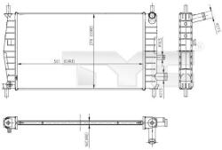 TYC Radiator, racire motor TYC 710-0025