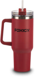 FOXIGY Термочаша за кола със сламка 1200 ml Burgundy