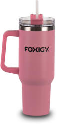 FOXIGY Термочаша за кола със сламка 1200 ml розова