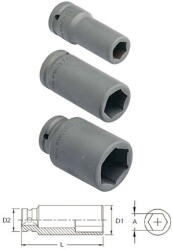 Genius Tools 649550 3/4"-os 6 lapú gépi dugókulcs fej, hosszított kivitel, 50 mm (649550) - dwdszerszam