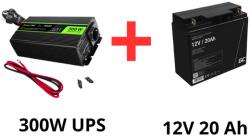 Green Cell Green Cell Szünetmentes tápegység keringető szivattyúkhoz 300W + 20Ah akkumulátor csomag (GC-INV07-20)