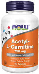NOW Acetyl-L-Carnitine 750 mg tabletta 60 db