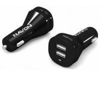 Navon dual USB-s autóstöltő + kábel (CC20)