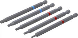 BGS technic Set biţi | Antrenare hexagon exterior 6, 3 mm (1/4") | Hexagon interior, Profil T (pentru Torx) | Lungime 110 mm | 5 piese (BGS 4836) Burghiu