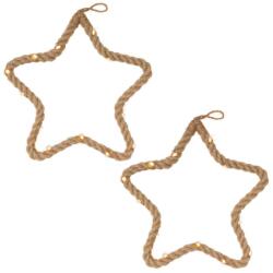 Nexos Decorațiune stea de Crăciun, 15 LED-uri, alb cald, 2 bucăți (SC00010_SL2)