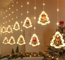 Inlea4Fun Karácsonyi fényfüzér LED figurákkal karácsonyfával Inlea4Fun 3m 10 izzó (IA-KX5249_2)