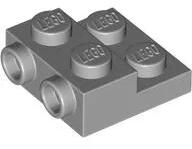 LEGO® 4304c86 - LEGO világosszürke lap 2 x 2 x 2/3 méretű, 2 bütyökkel az oldalán, üreges aljjal (4304c86)