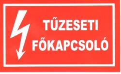  munkavédelmi matrica önt. 100x60 tűzeseti főkapcsoló