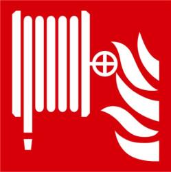  munkavédelmi tábla utánvilágító 150x150 tűzivíz tömlő