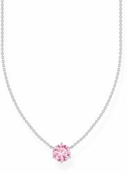 Thomas Sabo KE2210-051-9-L45V Silver Necklace with pink Zirconia Pendant 40-45 cm Ladies, női