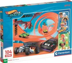 Clementoni Puzzle pentru copii Clementoni din 104 piese - Hot Wheels (varianta 2) (25776) Puzzle