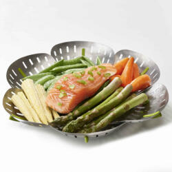 Joseph Joseph Accesoriu pentru gatit cu abur Joseh Joseph Bloom 45033, Pliabil, Fara BPA, Inox/verde (45033)