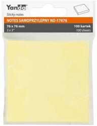 YANDA Öntapadós jegyzettömb YANDA 76x76 mm 100 lap sárga 150-1397 (150-1397)