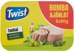  Twist tonhaltörzs olívaolajban 6x80g 480 g - netbio