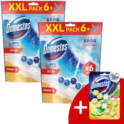 Domestos Power5 WC frissítő blokk Ocean (12x50g) + Ajándék Domestos Duo WC blokk