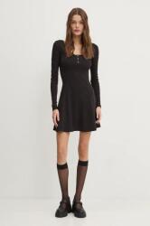 Tommy Hilfiger rochie culoarea negru, mini, evazati, DW0DW18482 9BYH-SUD0AA_99X