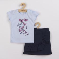 NEW BABY Tricou pentru bebeluși cu fustă New Baby Butterflies albastru 68 (4-6 luni) (CAR-42532)