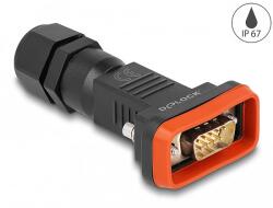 Delock D-Sub 9 tűs apa kerettel IP67 vízhatlan (87802)