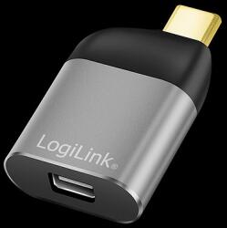 LogiLink USB 3.2 Gen2 Type-C adapter, USB-C/M to mDP/F, 8K, alu, fekete/szürke (CUA0205)