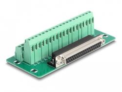 Delock D-Sub 37 tűs anya - Terminal Block DIN sínhez (66914)