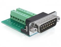 Delock adapter Sub-D 15 pin Gameport apa > terminál blokk 16 pines (65275)