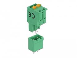 Delock 2 tűs, 5, 08 mm-es függőleges hornyos PCB sorkapocs blokk csomag (66500)