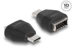 Delock Adapter USB Type-C apa - USB 3.2 kulcs A anya fekete (66058) - dellaprint