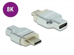 Delock Thunderbolt 3 / USB Type-C (DP Alt Mód) 8K 30 Hz mágneses adapter apa - anya (66433)
