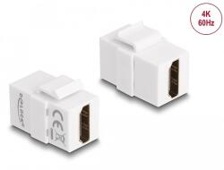 Delock Keystone modul, HDMI-csatlakozóhüvely > HDMI-csatlakozóhüvely, fehér (87876) - dellaprint