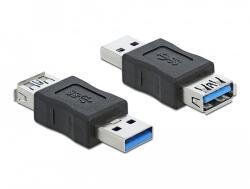 Delock USB 3.0 Adapter - A-típusú apa csatlakozó - A-típusú anya csatlakozó adat blokkoló (66497)