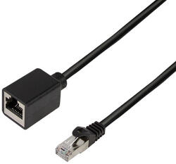 LogiLink Patch kábelhosszabbító prémium, Cat. 6A, S/FTP, fekete, 2 m (CQX053S)