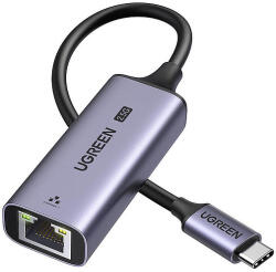 UGREEN Adapter Ethernet UGREEN CM648, USB-C - RJ45, 2, 5G fekete (25052)