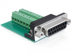 Delock adapter Sub-D 15 pin Gameport anya > terminál blokk 16 pines (65274)