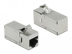 Delock Keystone modul, RJ45-aljzat - RJ45-aljzat, Cat. 6A, 90 fokos szögű (87142)