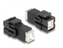 Delock Keystone Module USB 2.0 Type-B jack - USB 2.0 Type-B jack fekete (86600)