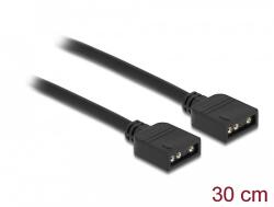 Delock RGB csatlakozó kábel 3 tűs 5 V-s RGB / ARGB LED fényhez 30 cm hosszú (86013)