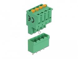 Delock 4 tűs, 5, 08 mm-es függőleges hornyos PCB sorkapocs blokk csomag (66501)