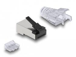 Delock RJ45 Moduláris csatlakozó robosztus kilinccsel Cat. 6 és hajlítás védő borítással 50 db (66906)