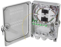 LogiLink FTTH elosztódoboz 24x LC/APC, teljesen feltöltve, IP55 (FB124LC)