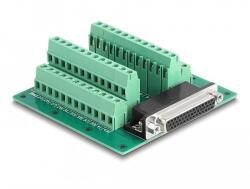 Delock D-Sub HD 44 tűs anya - Terminal Block DIN sínhez (66916)