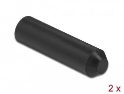 Delock 70 x 16 mm méretű lezáró vég belül ragasztó felülettel 2 db. fekete (19762)