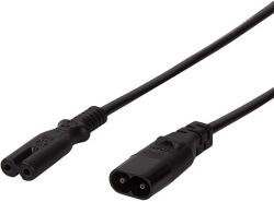 LogiLink Power Cord, Extension C8 - C7 , 2.0m, black (CP129) - dellaprint