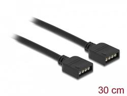 Delock RGB csatlakozó kábel 4 tűs 12 V-s RGB LED fényhez 30 cm hosszú (86015)