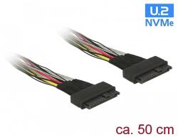 Delock Kábel U. 2 SFF-8639 anya > U. 2 SFF-8639 anya 50 cm (84824) - dellaprint