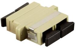 LogiLink Fibre Adapter SC Duplex MM, beige, with flange (FA01SC2)