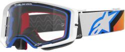 Alpinestars Supertech Corp motocross szemüveg kék-narancssárga, átlátszó plexivel