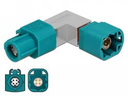 Delock Adapter HSD Z hüvely és HSD Z apa ívelt (90526)